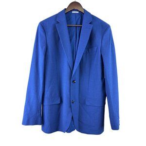 Nordstrom Rack Men's Blazer Trim Fit Blue Sport Coat Poly Viscose Size 40 L 40L